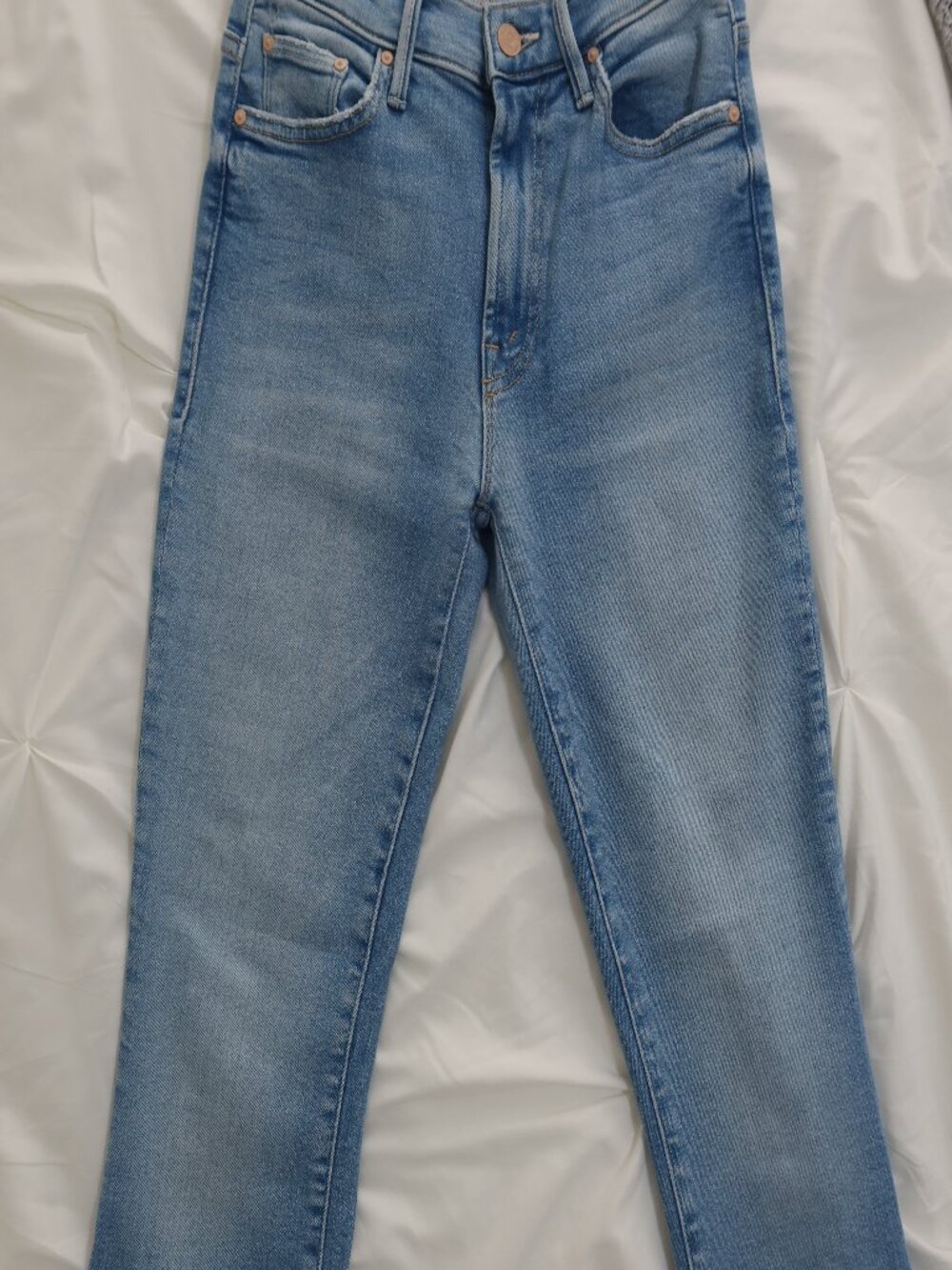 Mother -The Insider High Waist Step Frayed Hem Crop Jeans - Size 25 - Like New - Picture 5 of 12